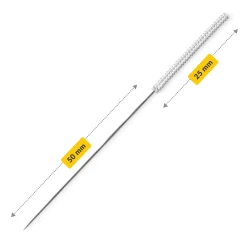Igły do akupunktury z prowadnicą 100 szt. 0,3 x 50 mm