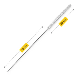 Igły do akupunktury z prowadnicą 100 szt. 0,3 x 75 mm