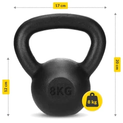 Kettlebell odważnik żeliwny 8 kg
