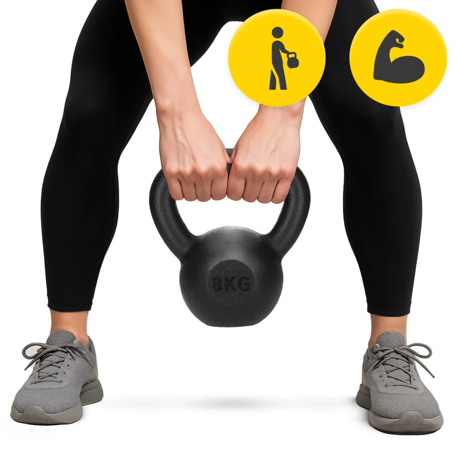 Kettlebell odważnik żeliwny 8 kg