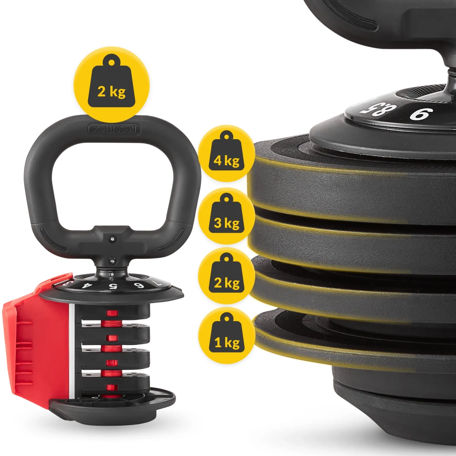 Kettlebell odważnik regulowany PREMIUM 2-12 kg