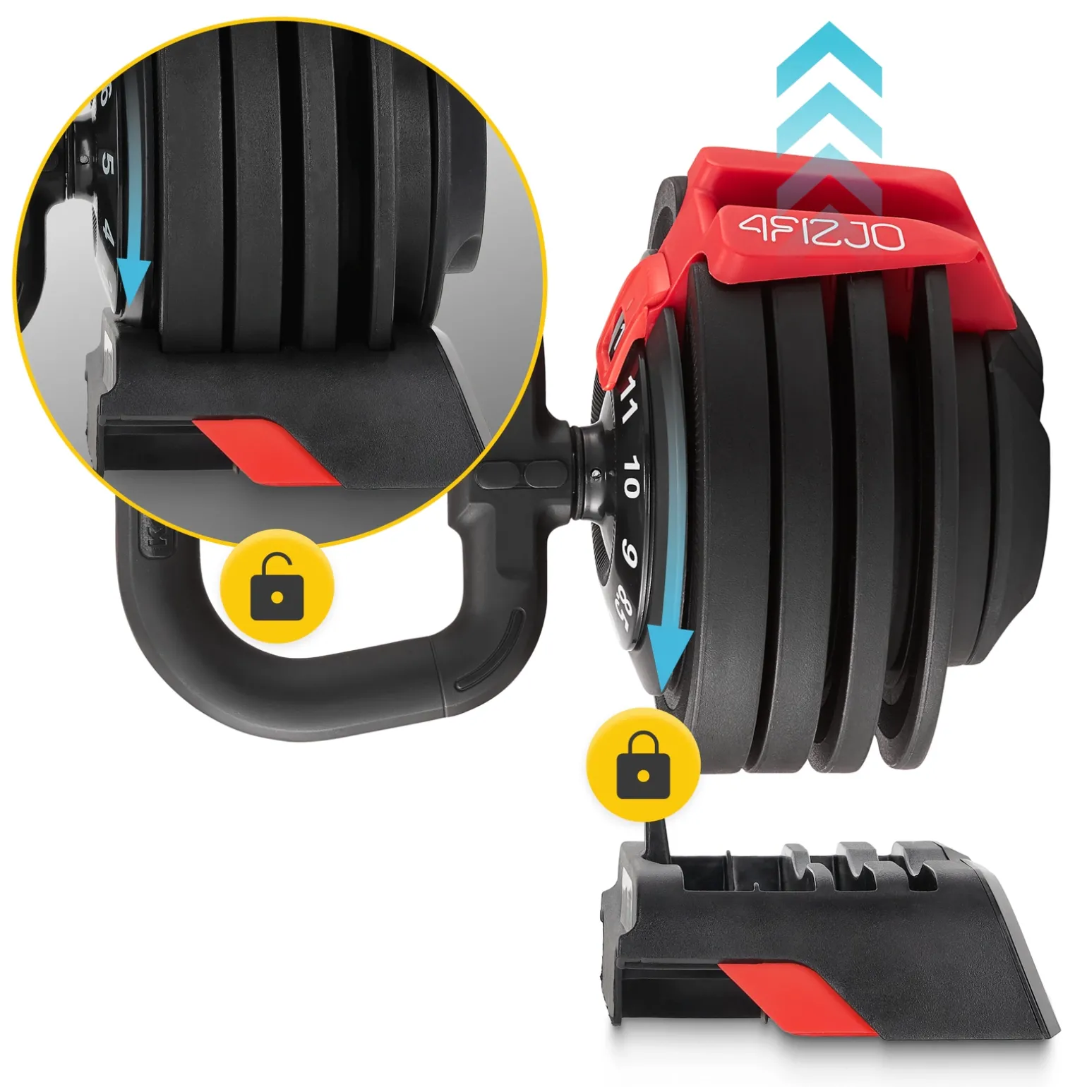 Kettlebell odważnik regulowany PREMIUM 2-12 kg