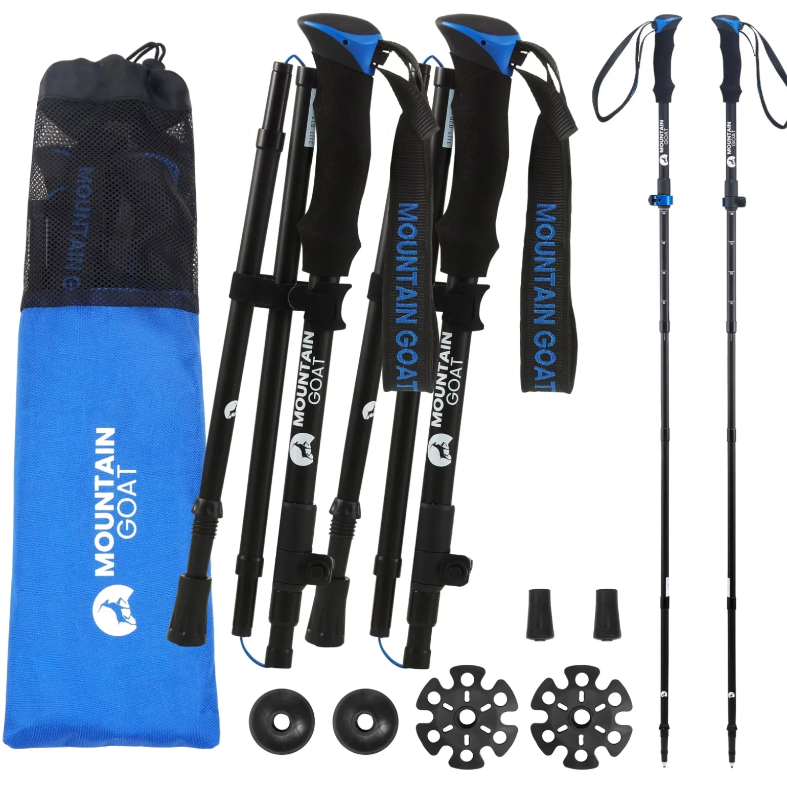 Kije trekkingowe do nordic walking PRO+ niebieskie