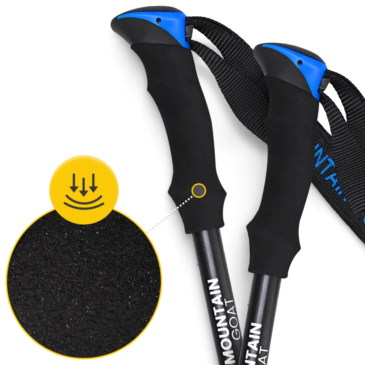 Kije trekkingowe do nordic walking PRO+ niebieskie