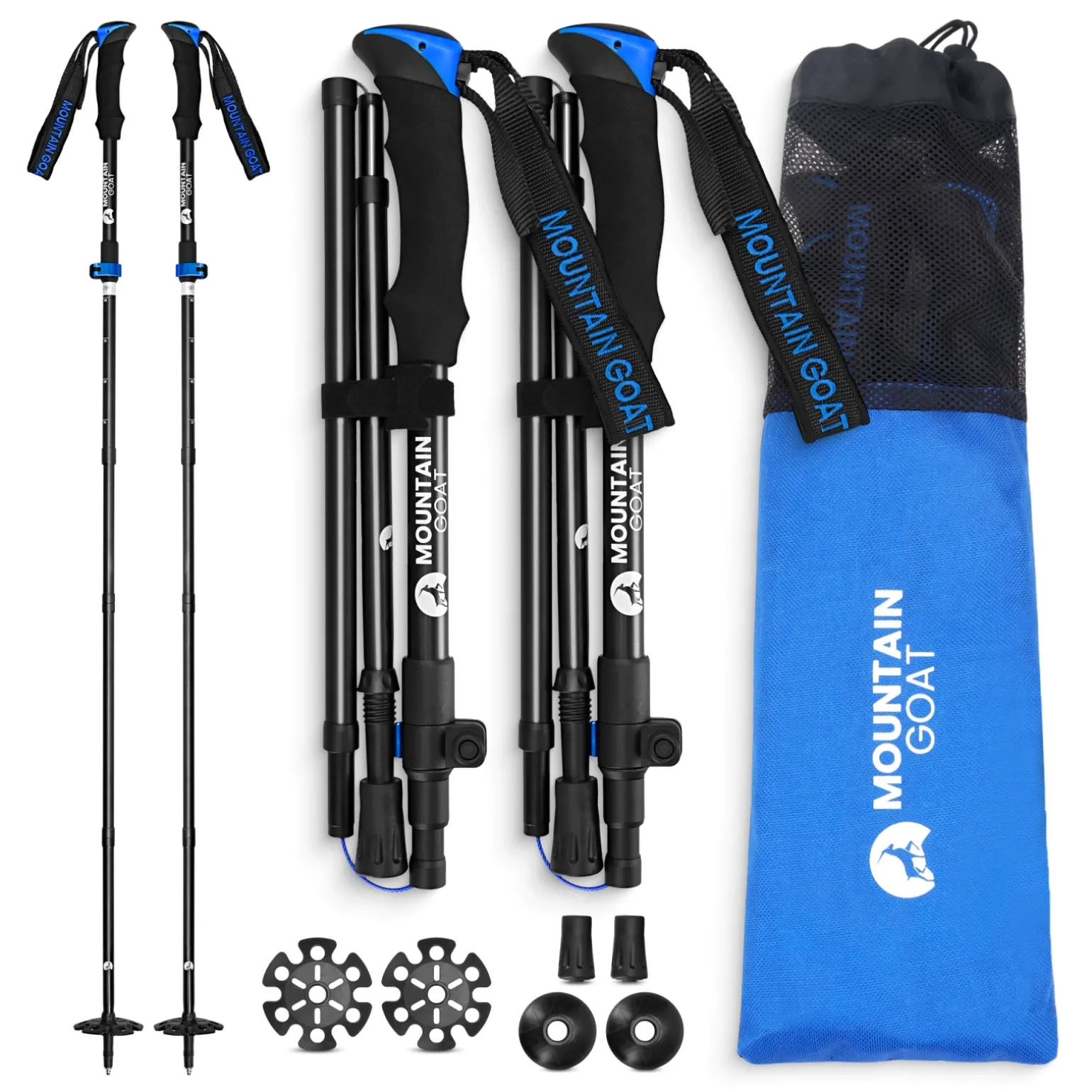 Kije trekkingowe do nordic walking PRO+ niebieskie
