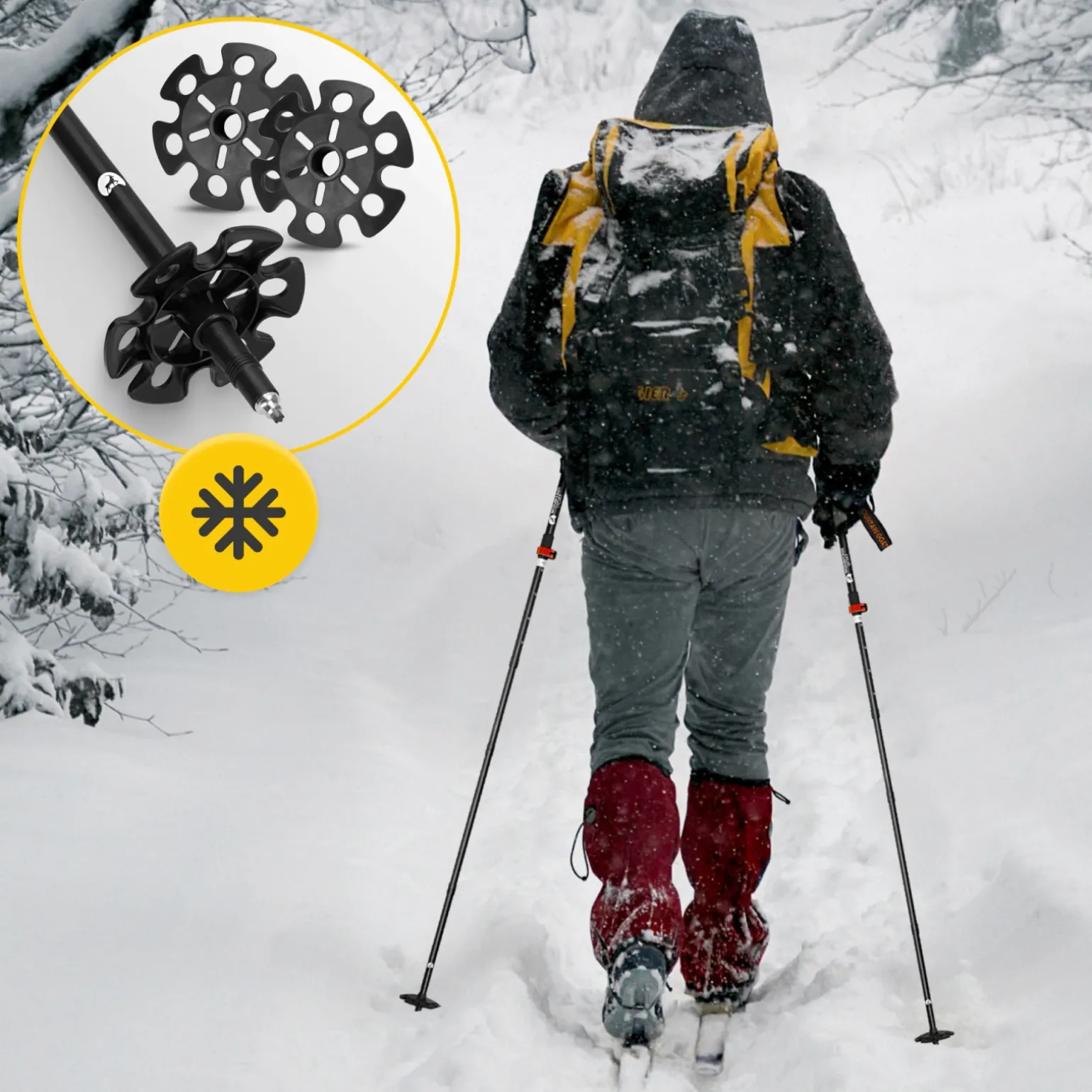 Kije trekkingowe do nordic walking PRO+ pomarańczowe