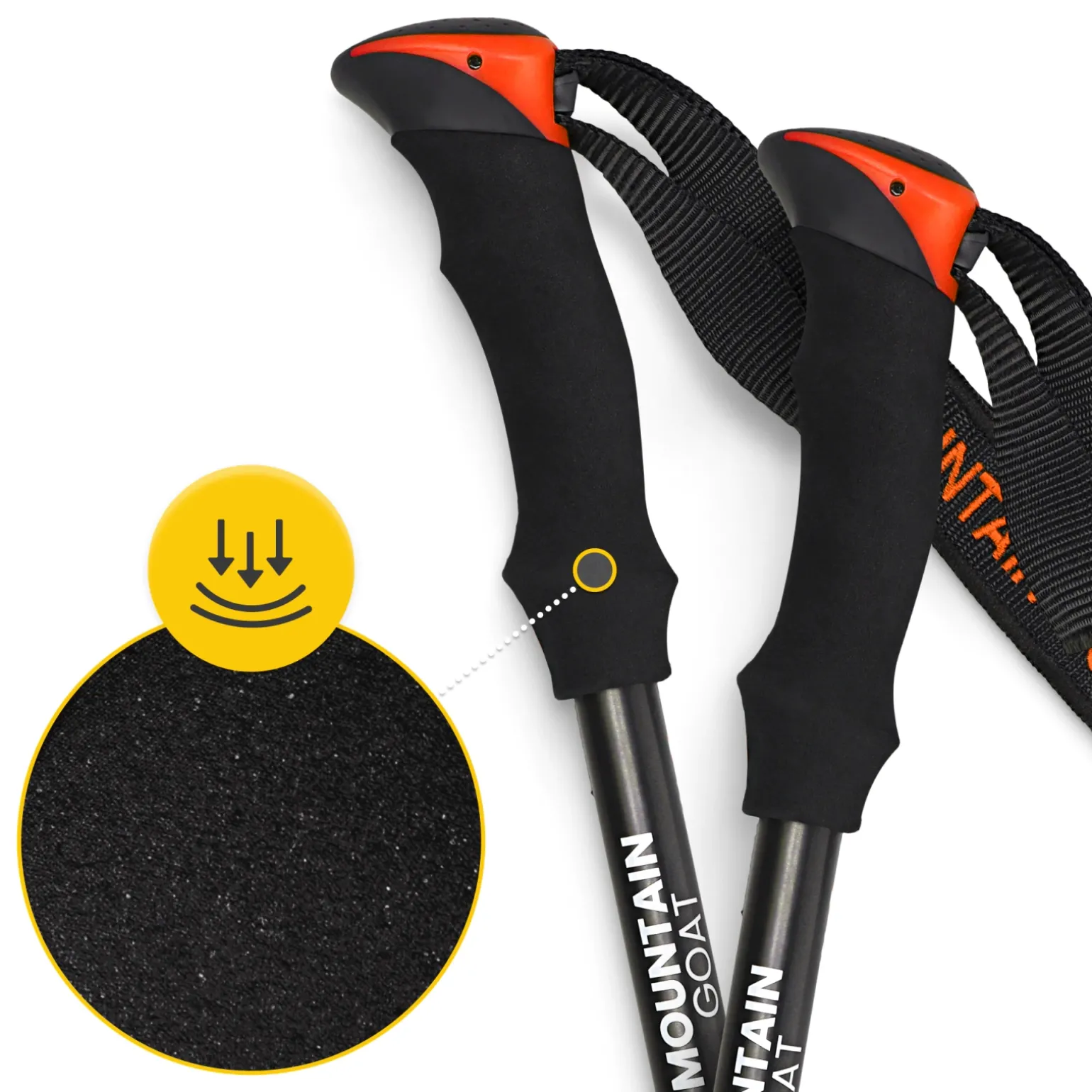 Kije trekkingowe do nordic walking PRO+ pomarańczowe