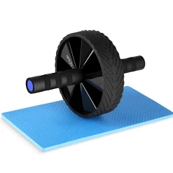 Kółko do ćwiczeń mięśni brzucha AB WHEEL PRO niebieskie