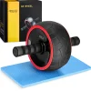 Kółko do ćwiczeń mięśni brzucha AB WHEEL XL czerwone