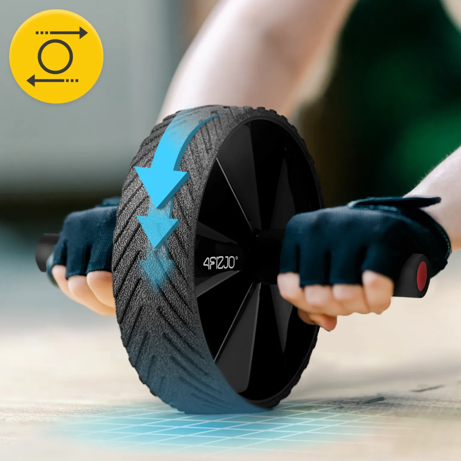 Kółko do ćwiczeń mięśni brzucha AB WHEEL PRO czerwone