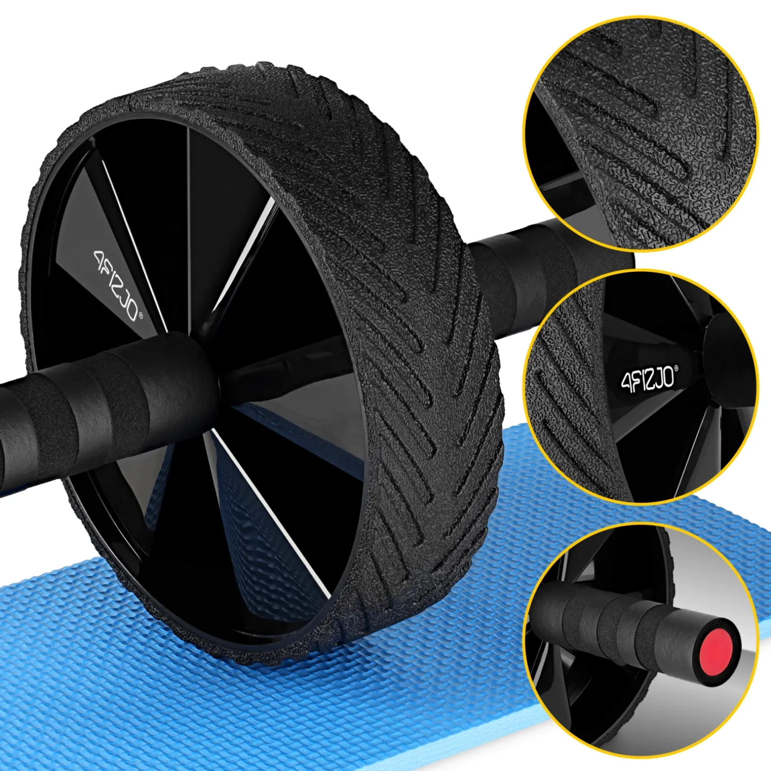 Kółko do ćwiczeń mięśni brzucha AB WHEEL PRO czerwone