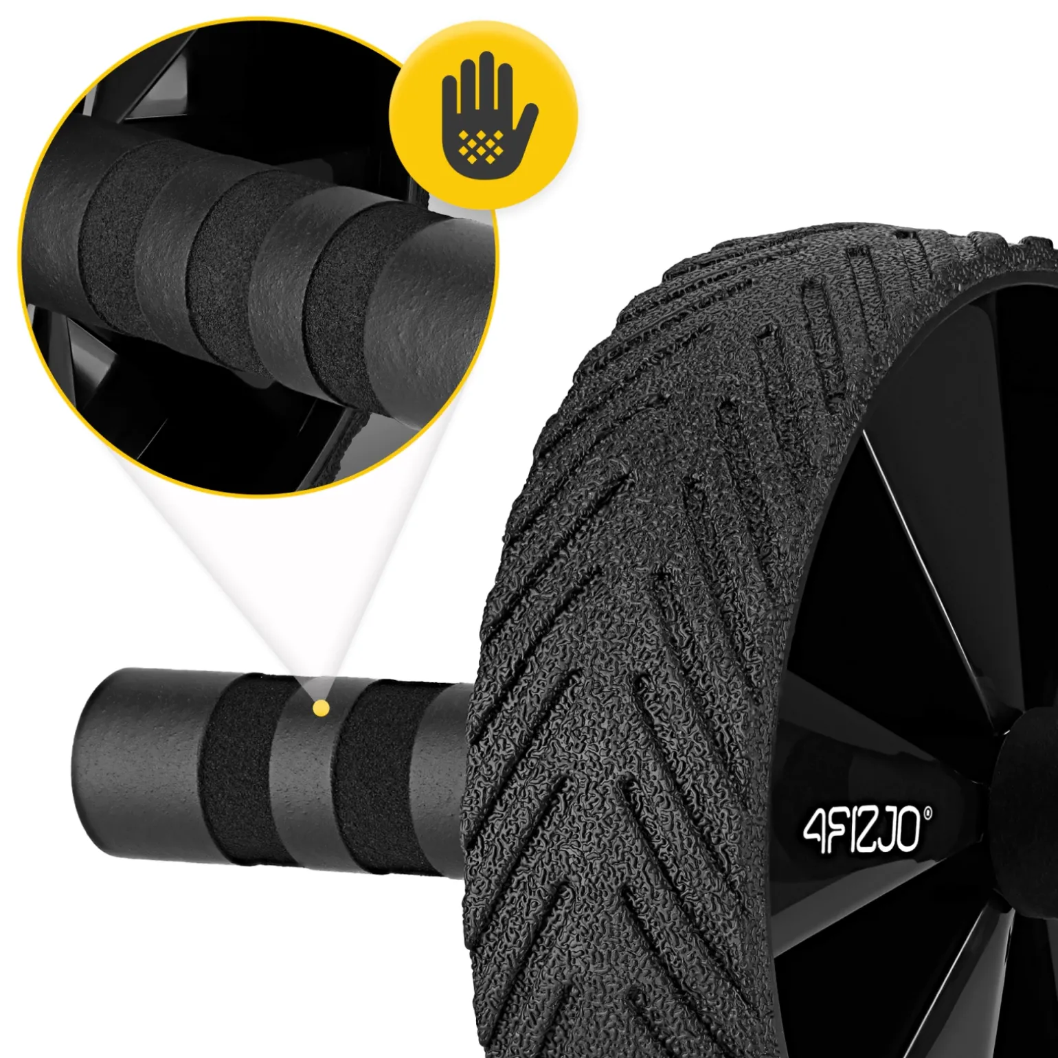 Kółko do ćwiczeń mięśni brzucha AB WHEEL PRO czerwone