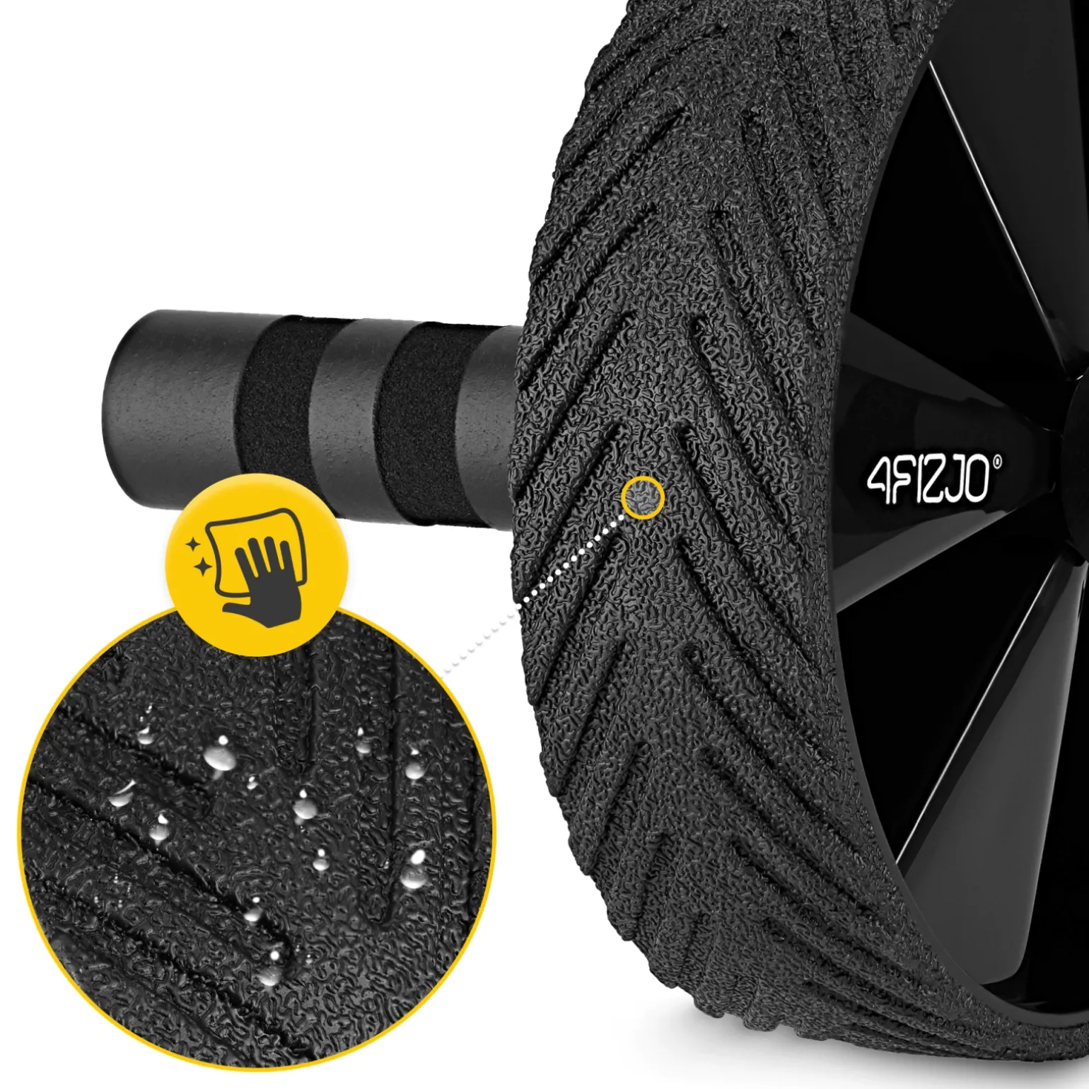 Kółko do ćwiczeń mięśni brzucha AB WHEEL PRO czerwone