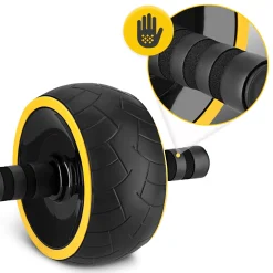 Kółko do ćwiczeń mięśni brzucha AB WHEEL XL żółte