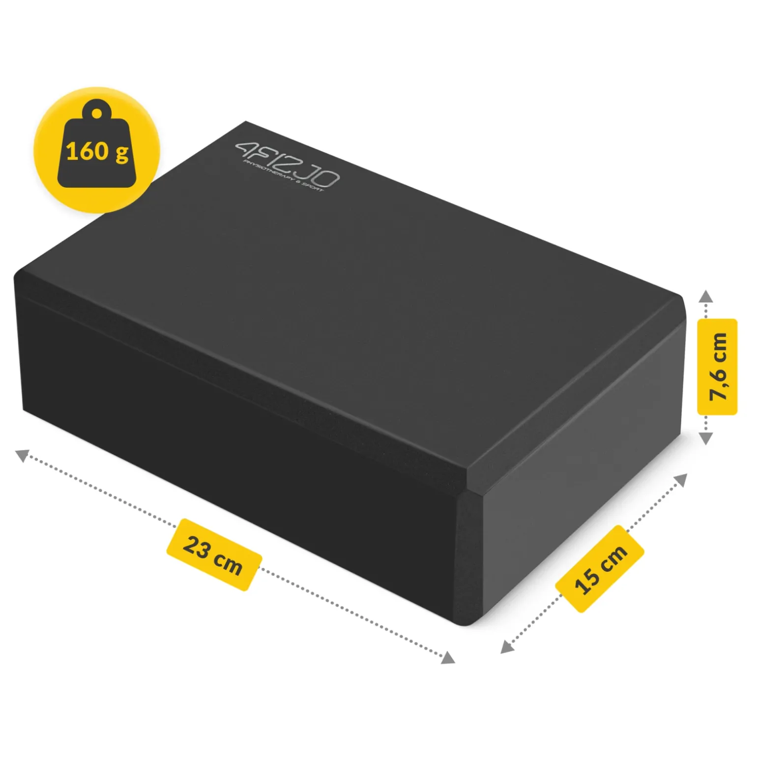 Kostka piankowa do jogi czarna