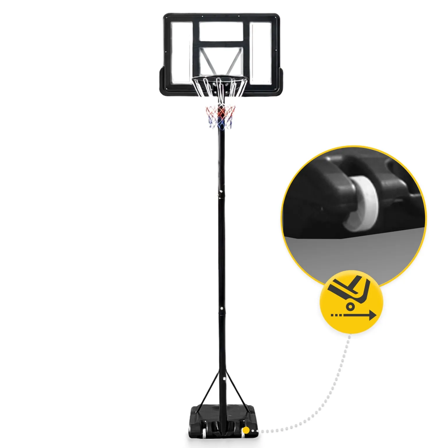 Kosz do koszykówki wolnostojący regulowany FALCON SHOOTER