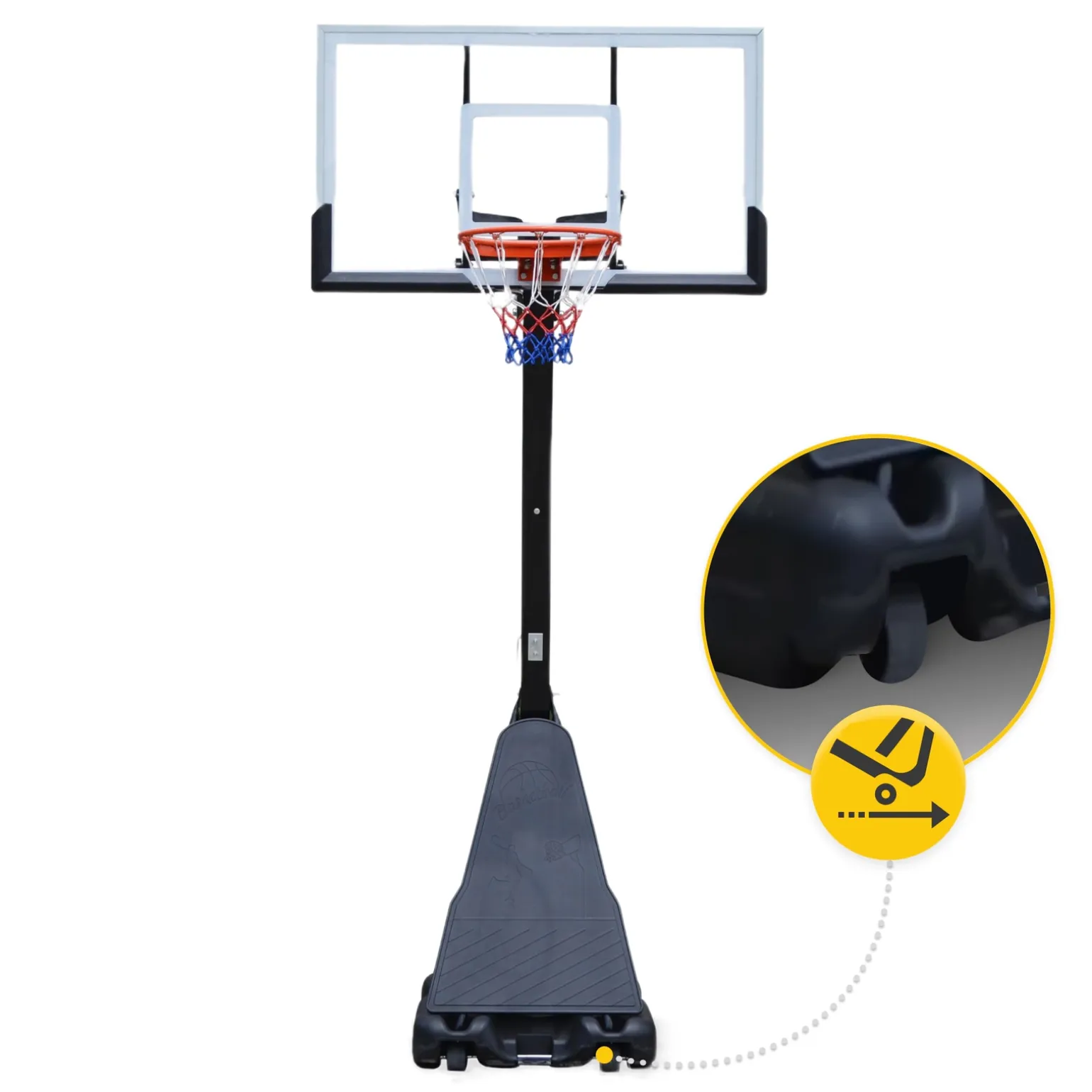 Kosz do koszykówki wolnostojący regulowany FALCON ALL STAR
