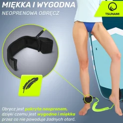 Linka bezpieczeństwa do deski SUP TSUNAMI zielona