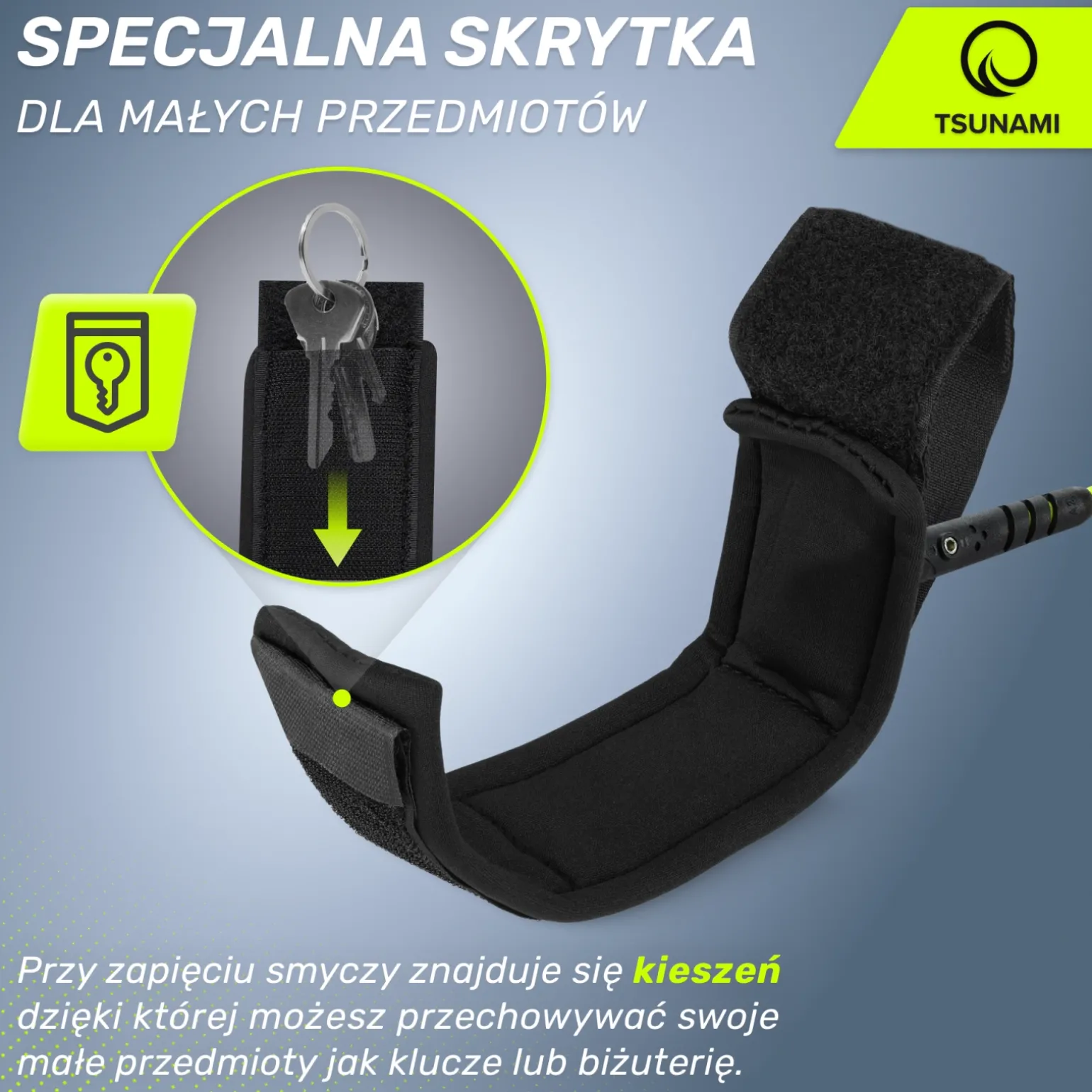 Linka bezpieczeństwa do deski SUP TSUNAMI zielona
