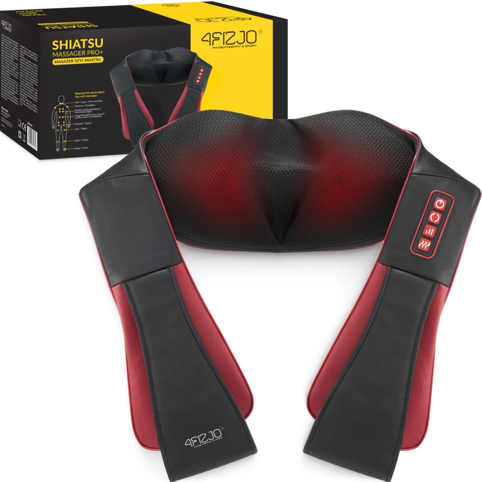 Masażer do karku i szyi SHIATSU PRO+ wiśniowy