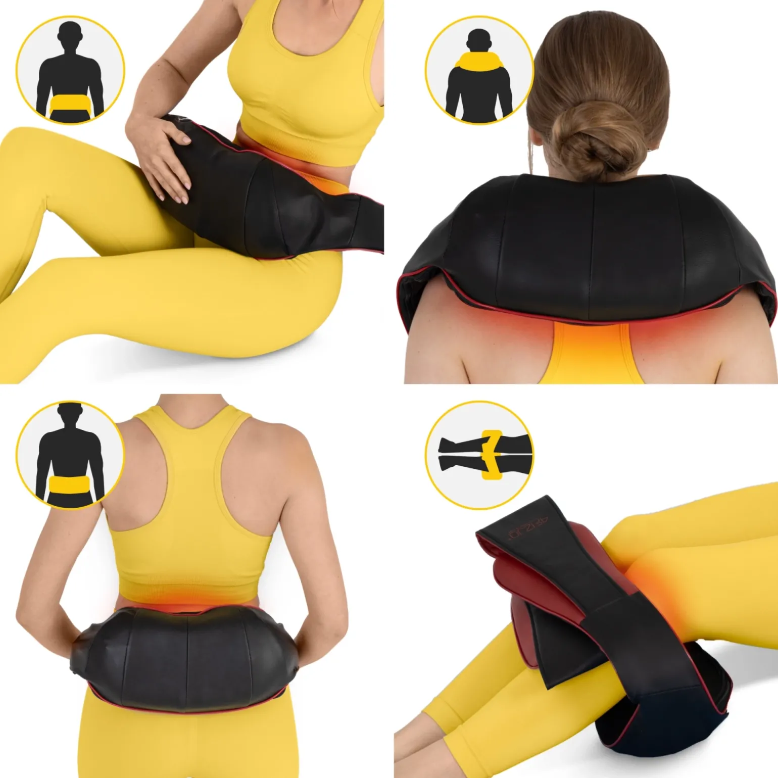 Masażer do karku i szyi SHIATSU PRO+ wiśniowy