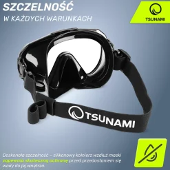 Maska do nurkowania i snorkelingu TSUNAMI