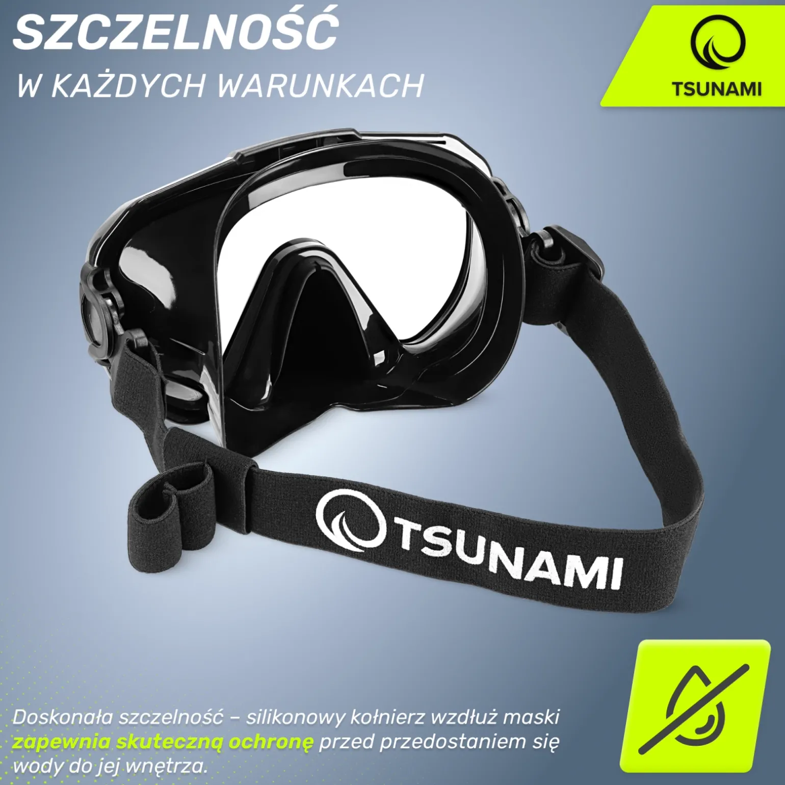 Maska do nurkowania i snorkelingu TSUNAMI