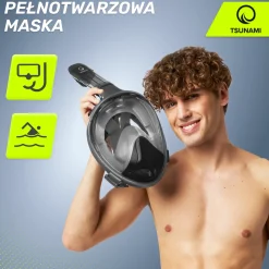 Maska do nurkowania pełnotwarzowa TSUNAMI L/XL