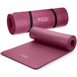 Mata do ćwiczeń fitness i jogi NBR 180 × 60 × 1,5 cm bordowa