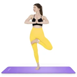 Mata do ćwiczeń fitness i jogi NBR 180 × 60 × 1,5 cm fioletowa