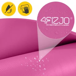 Mata do ćwiczeń fitness i jogi NBR 180 × 60 × 1 cm różowa