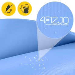 Mata do ćwiczeń fitness i jogi NBR 180 × 60 × 1,5 cm niebieska