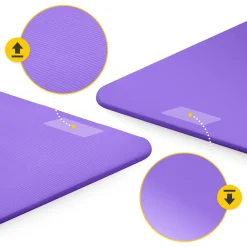 Mata do ćwiczeń fitness i jogi NBR 180 × 60 × 1 cm fioletowa