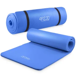 Mata do ćwiczeń fitness i jogi NBR 180 × 60 × 1,5 cm granatowa