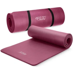 Mata do ćwiczeń fitness i jogi NBR 180 × 60 × 1 cm bordowa