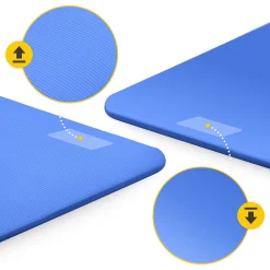 Mata do ćwiczeń fitness i jogi NBR 180 × 60 × 1 cm granatowa