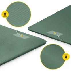 Mata do ćwiczeń fitness i jogi NBR 180 × 60 × 1,5 cm szałwiowa zieleń