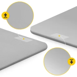 Mata do ćwiczeń fitness i jogi NBR 180 × 60 × 1 cm szara