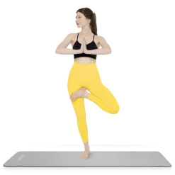 Mata do ćwiczeń fitness i jogi NBR 180 × 60 × 1 cm szara