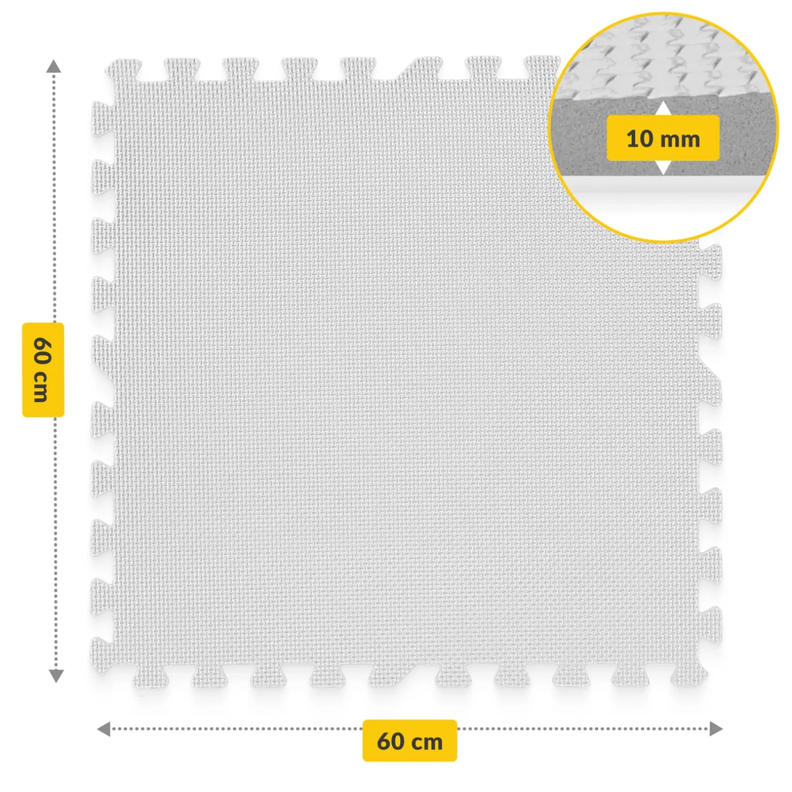 Mata edukacyjna dla dzieci puzzle 180 x 180 cm szara