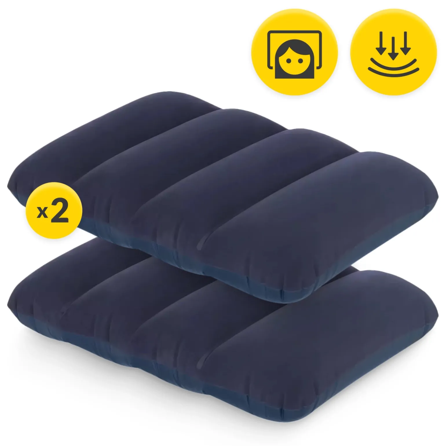 Materac dmuchany dwuosobowy Avenli 203 x 152 x 22 cm z pompką i poduszkami