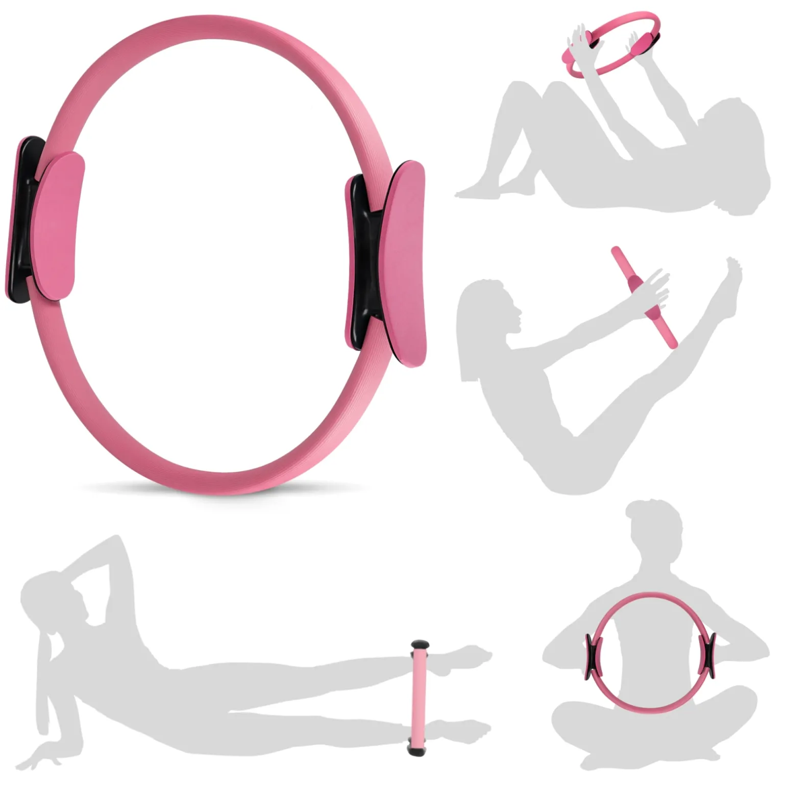 Obręcz ring do jogi i pilatesu różowa