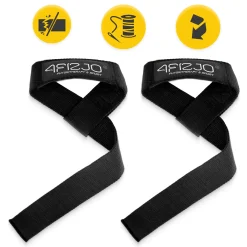 Paski treningowe do martwego ciągu Deadlift Straps czarne
