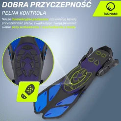Płetwy do pływania TSUNAMI L/XL granatowe
