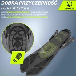 Płetwy do pływania TSUNAMI S/M szare