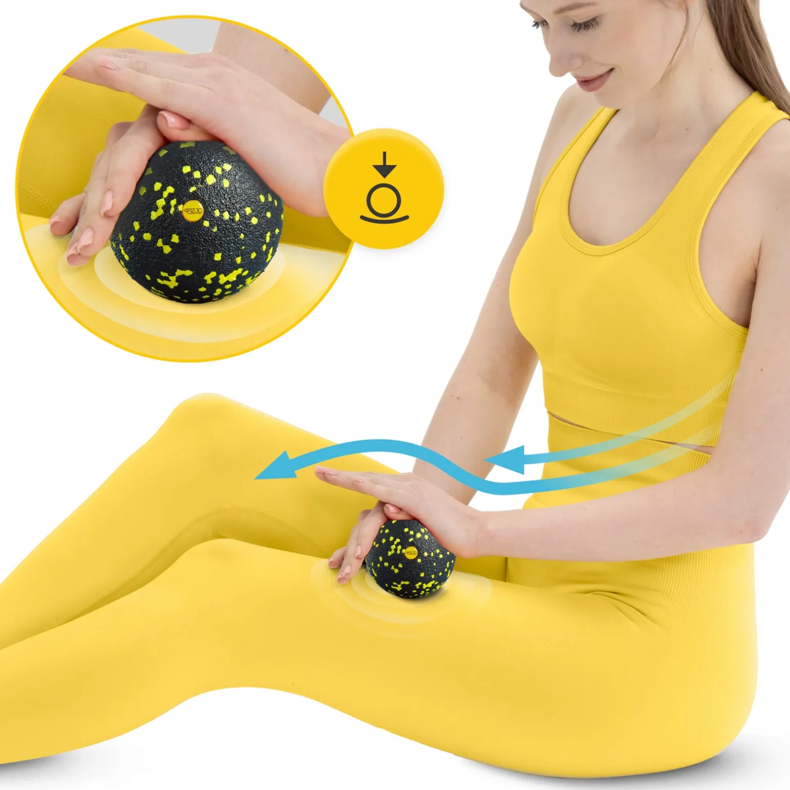 Piłka do masażu EPP 12 cm żółta