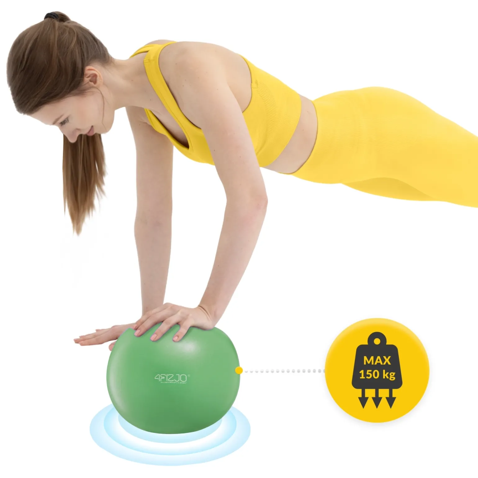 Piłka do pilatesu i rehabilitacji 22 cm zielona