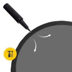 Piłka gimnastyczna dmuchana 75 cm czarna