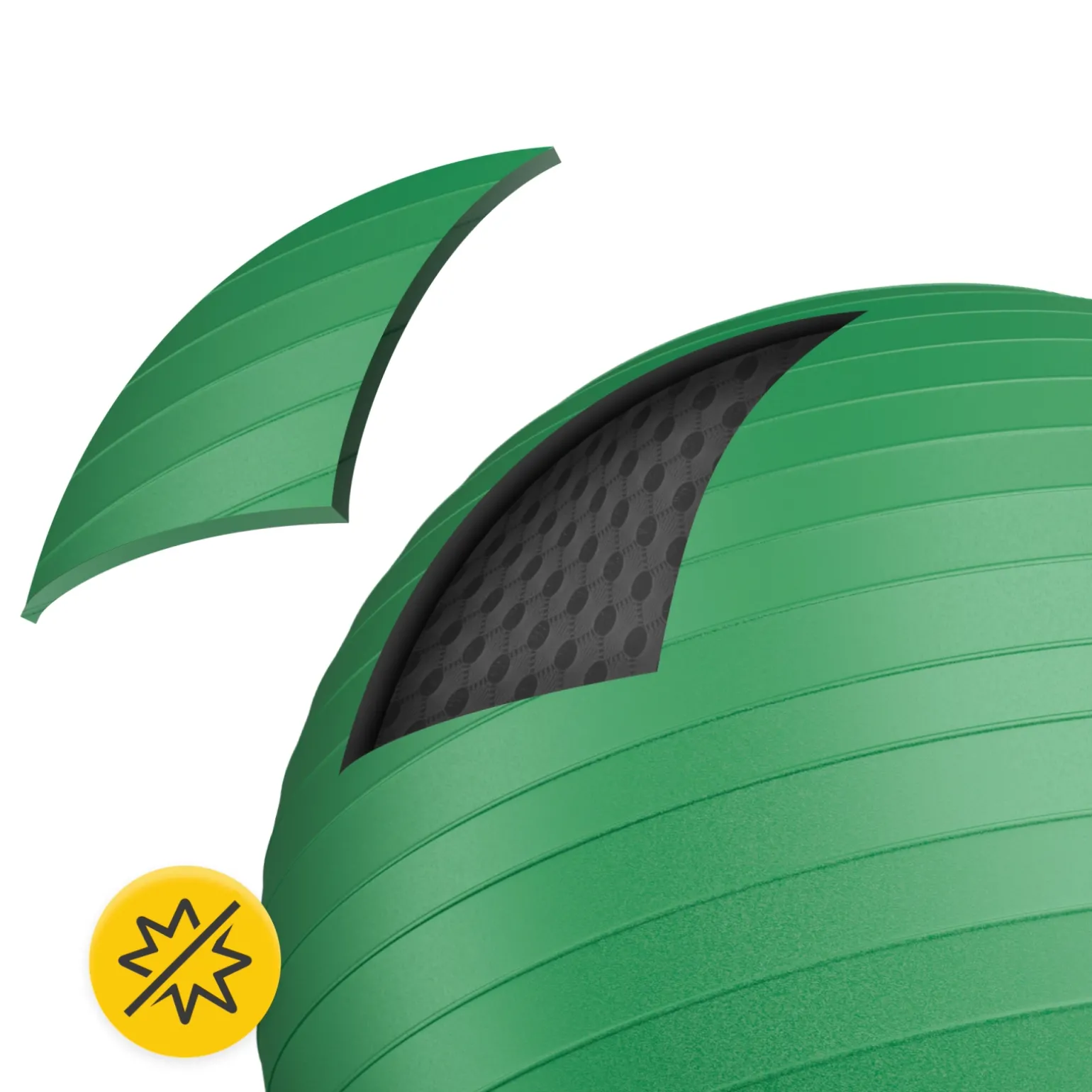 Piłka gimnastyczna dmuchana 65 cm zielona