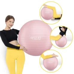 Piłka gimnastyczna dmuchana 85 cm różowa